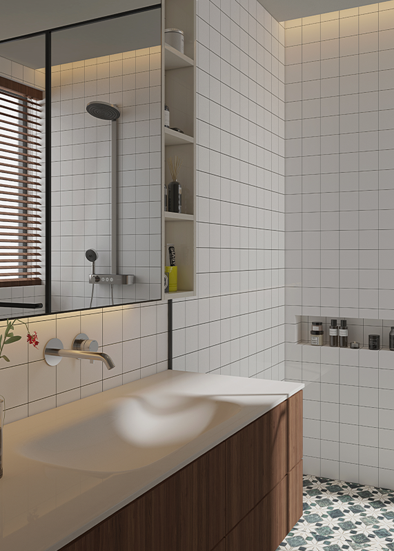 Rask installasjon, klasse A brannklassifisering Minecore Easytile Calcium Silicate Veggpanel